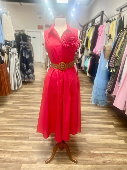 Sleeveless Shirt Dress