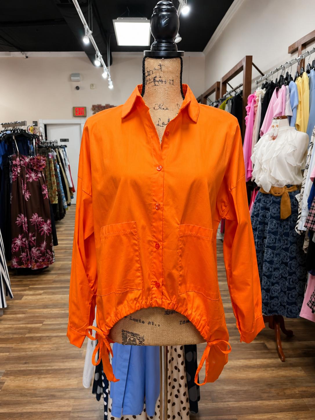 Casual Drawstring Shirt