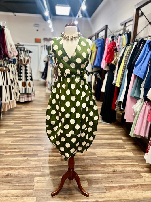 Polka Dot Wrap Dress