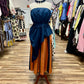 Striped Pleated Skirt