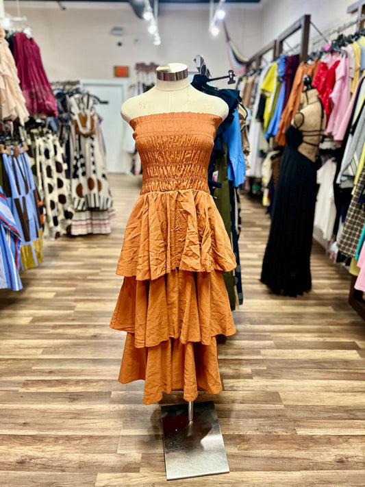 Ruffled Midi Dress