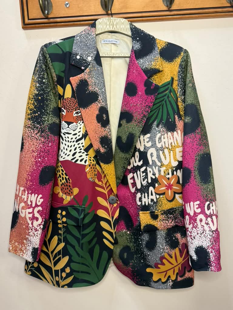 Leopard Print Blazer