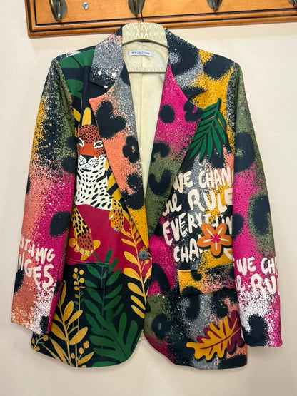 Leopard Print Blazer