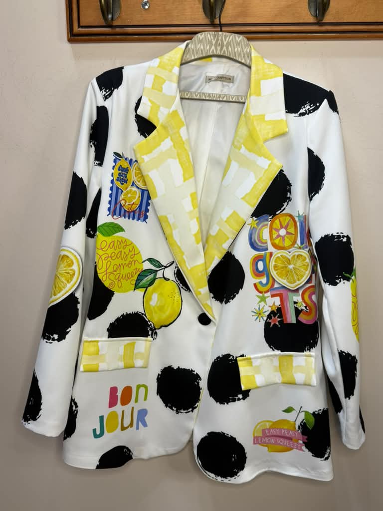 Lemon Print Blazer