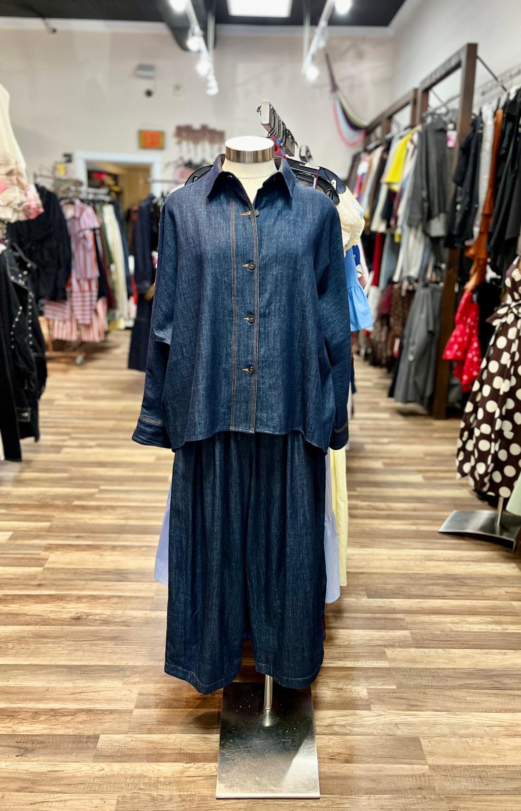 Denim Pant Set