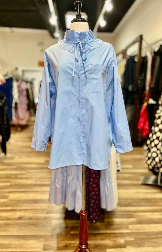 Ruffle Neck Shirt