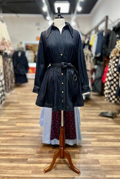 Belted Denim Shirt Dress