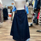 A-Line Denim Midi Skirt