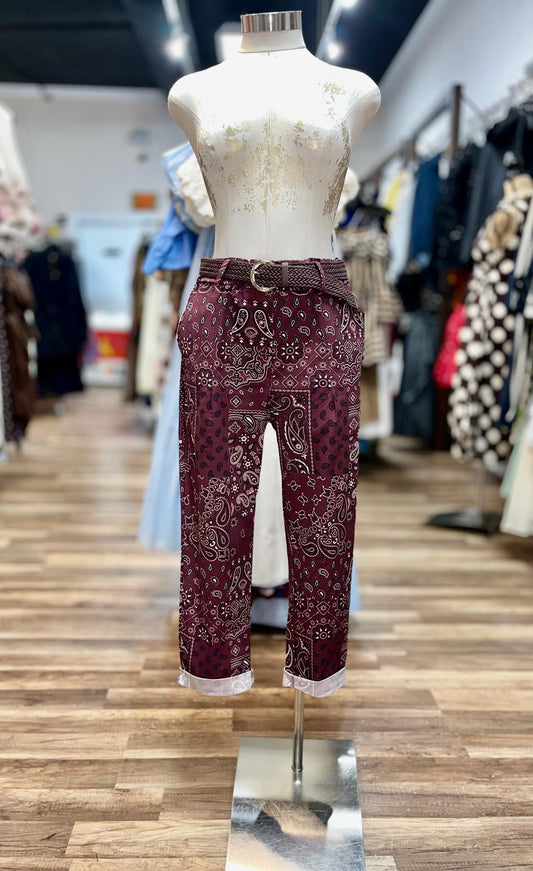 Paisley Print Pants
