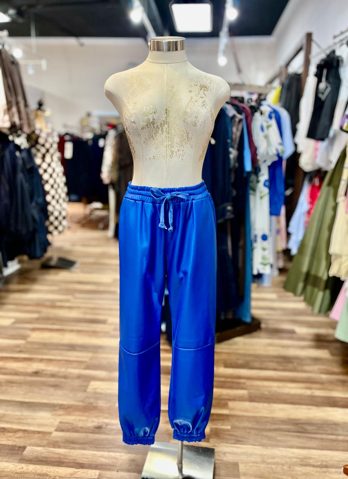 Faux Leather Jogger Pants