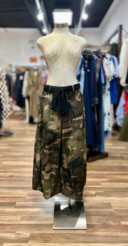 Camo Wide-Leg Pants