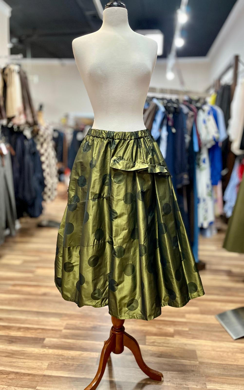 Polka Dot Midi Skirt