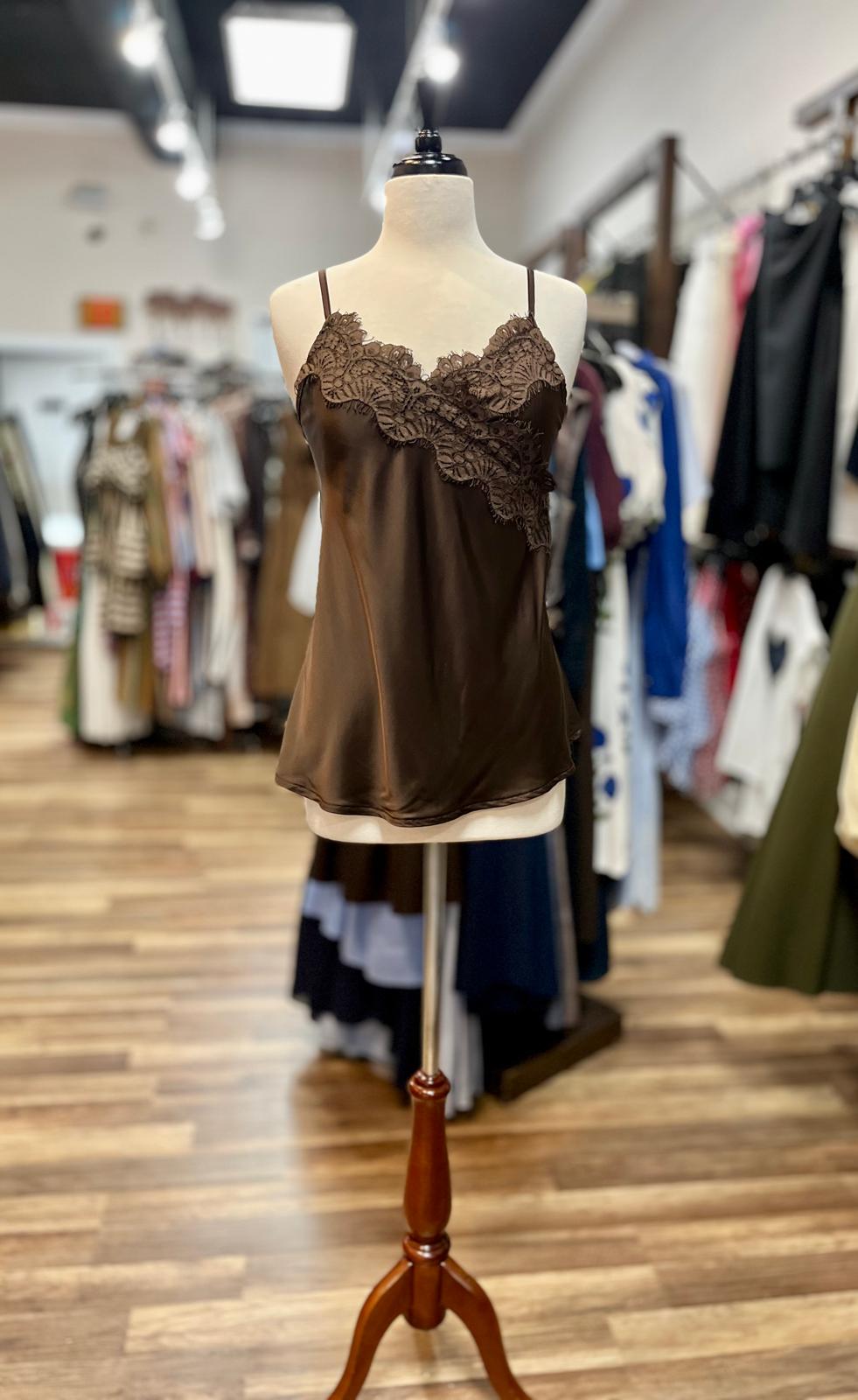 Lace Satin Top