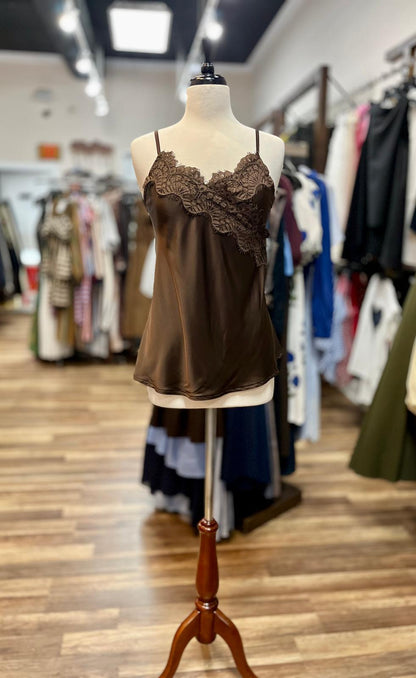 Lace Satin Top