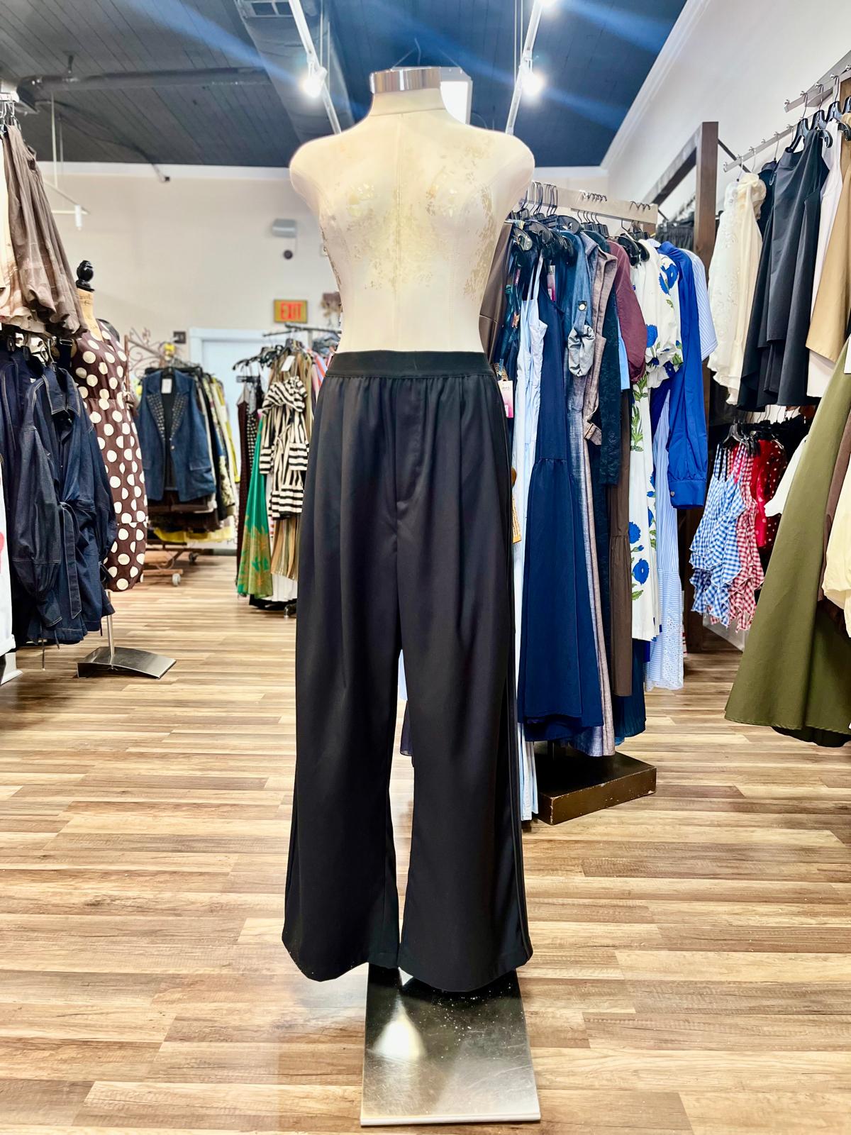 Wide-Leg Pants Side Pocket