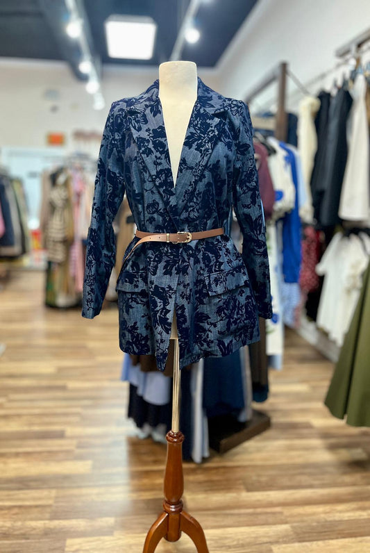 Floral Belted Blazer