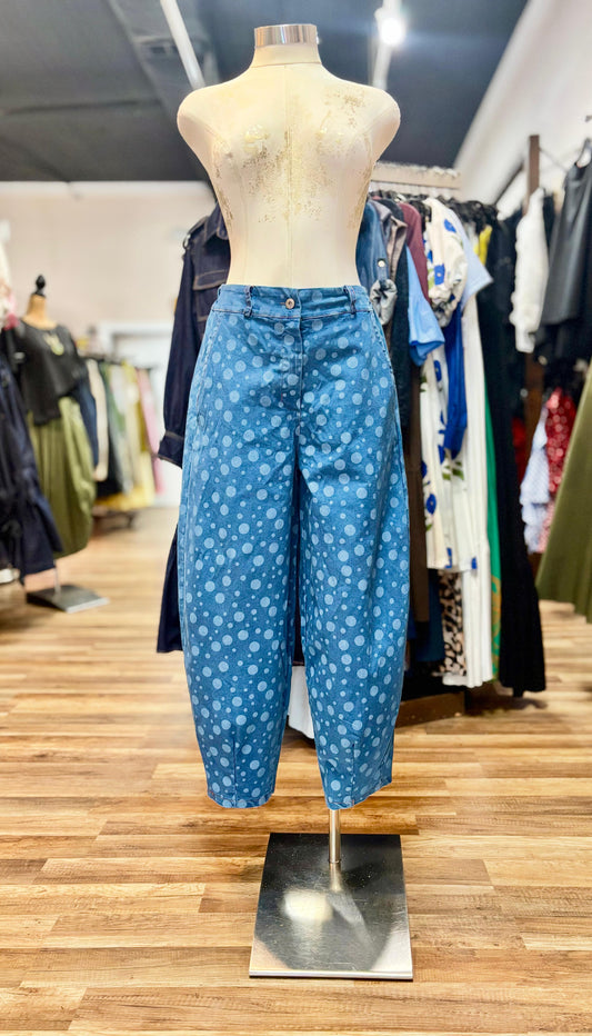 Polka Dot Barrel Jeans