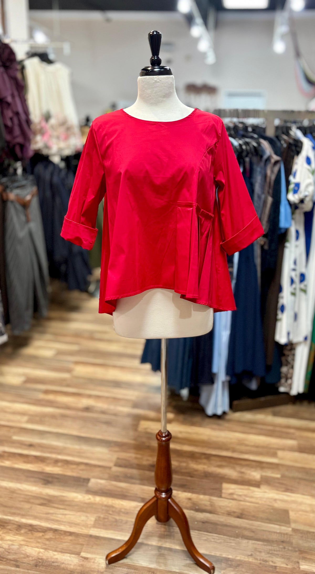 Asymmetric Pleated Top