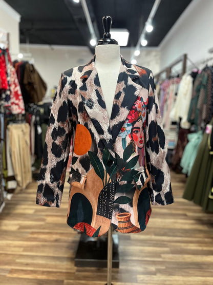 Frida Leopard Print Blazer
