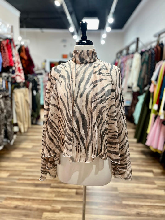 Zerbra Print Blouse