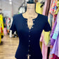 Snap Button Short Sleeve Sweater Knit Cardigan