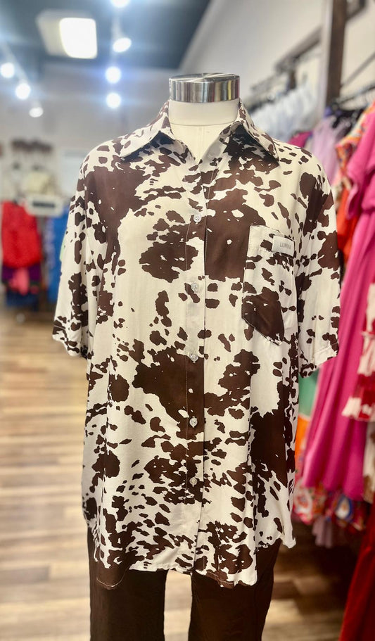 COW PRINT SHIRT