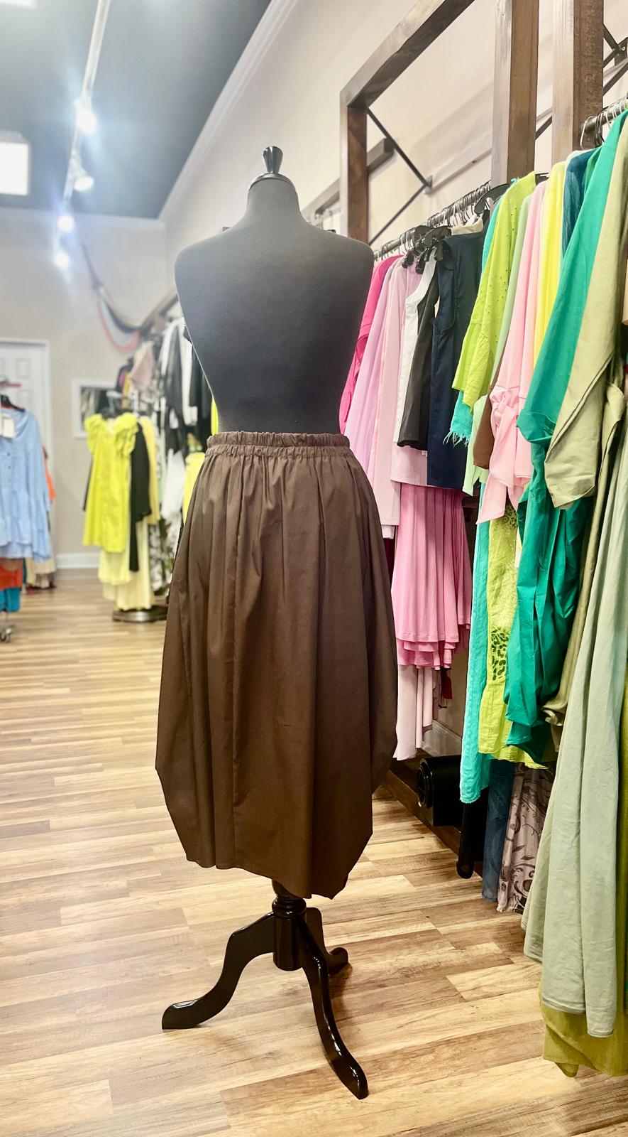 Asymmetrical Draped Balloon Skirt