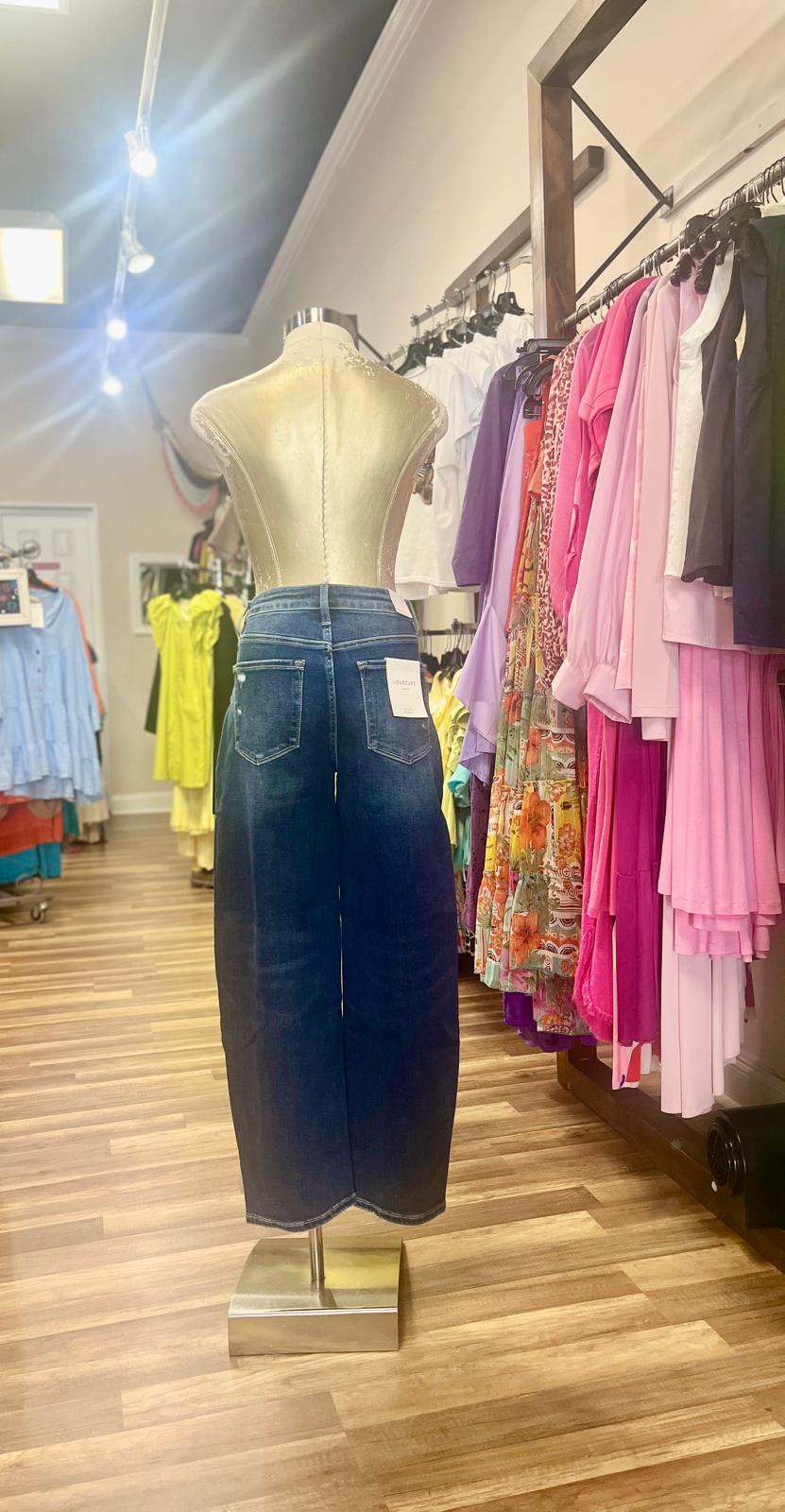 High-Waisted Barrel Pants