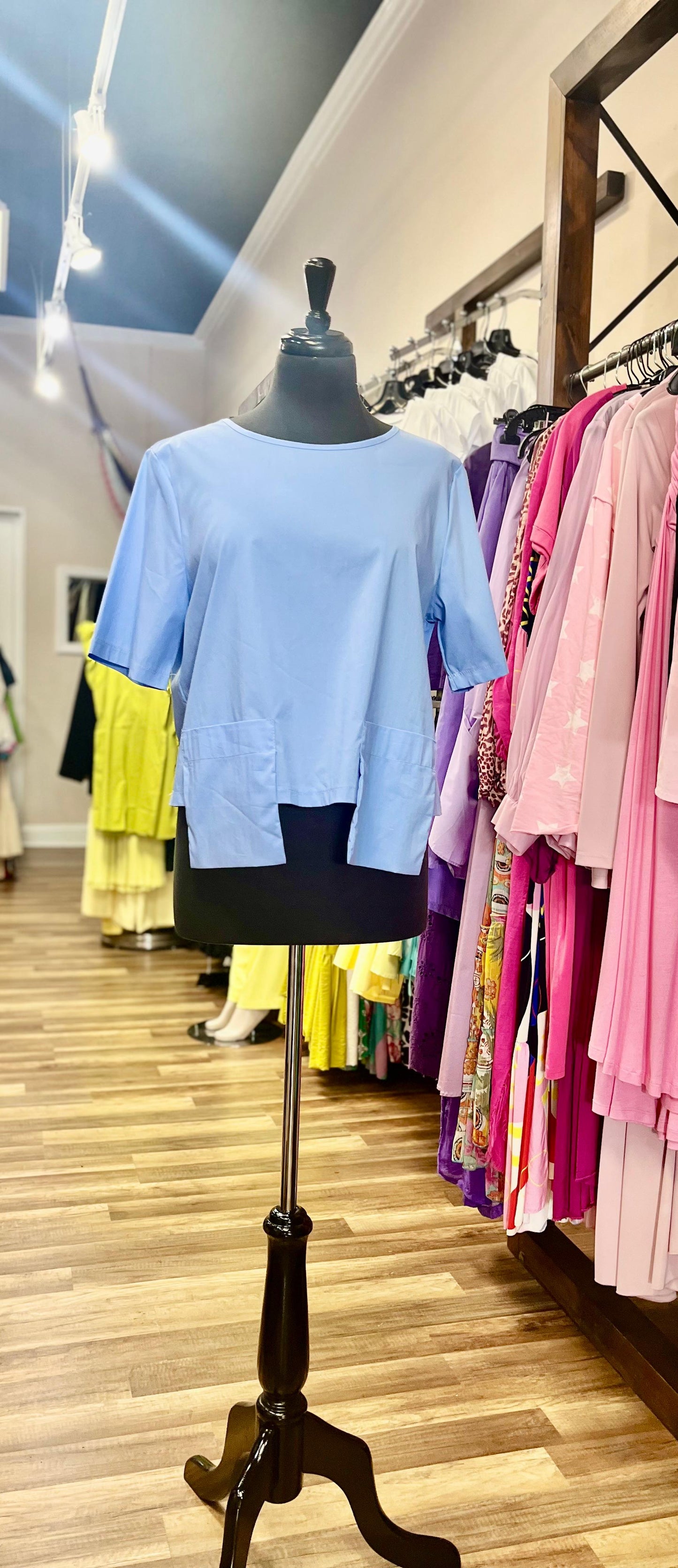 Boxy Short-Sleeve Blouse