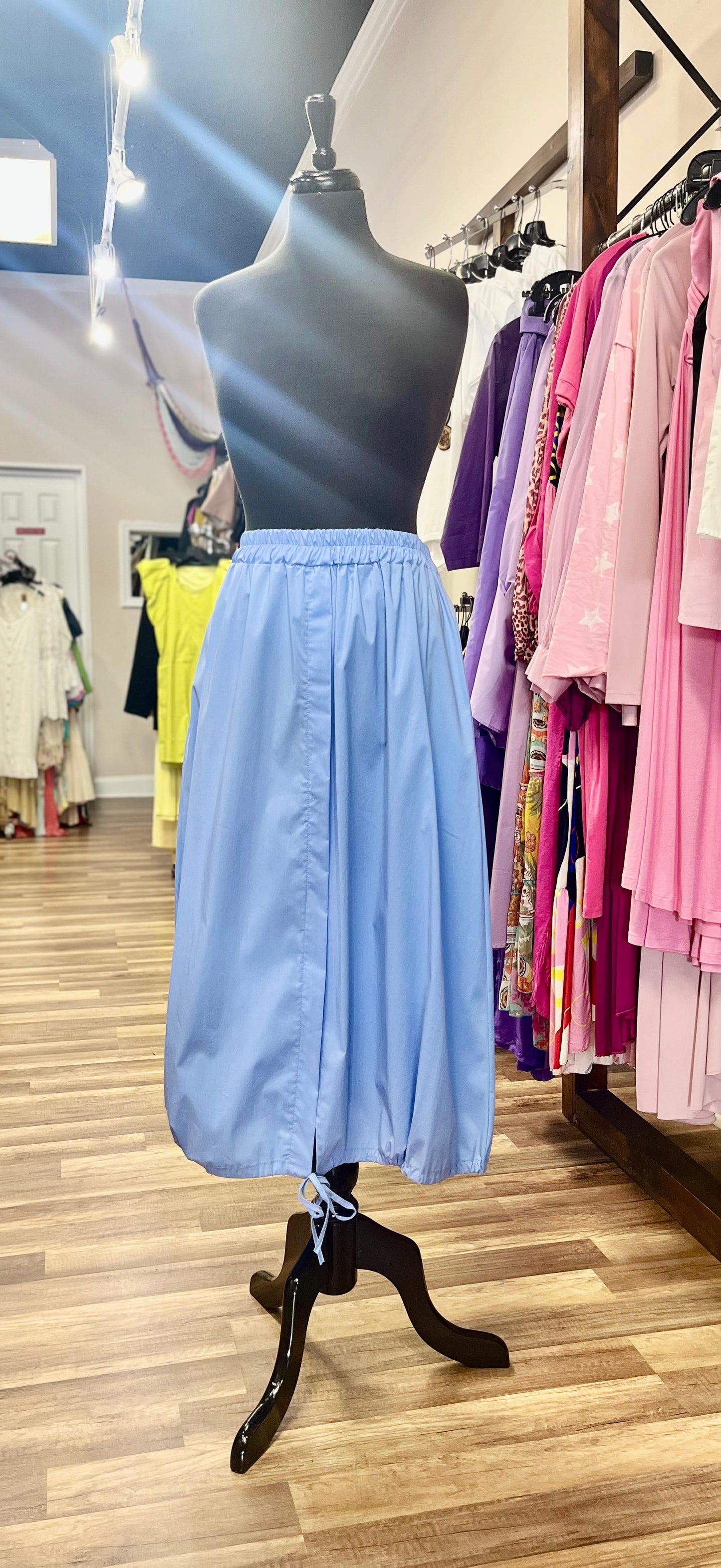 Bubble Skirt with  Drawstring Hem