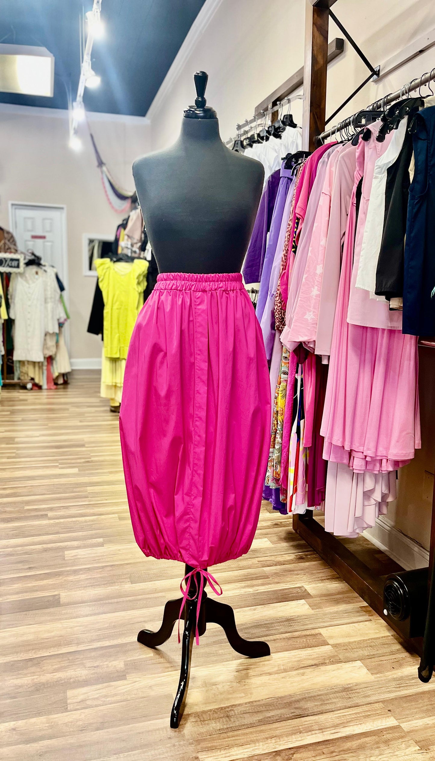 Bubble Skirt with  Drawstring Hem