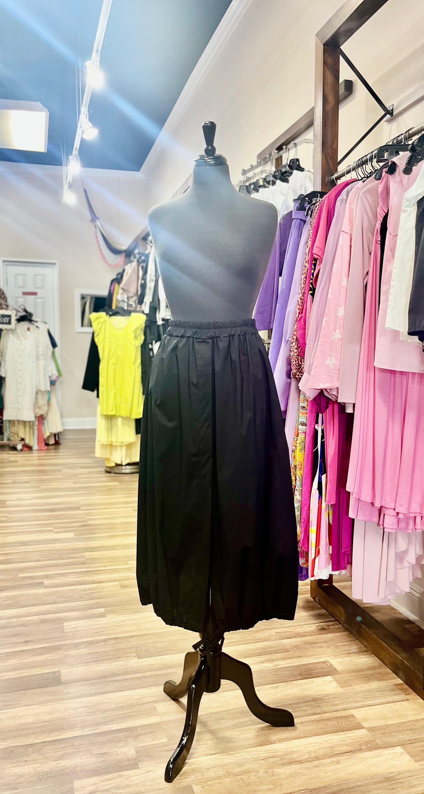 Bubble Skirt with  Drawstring Hem