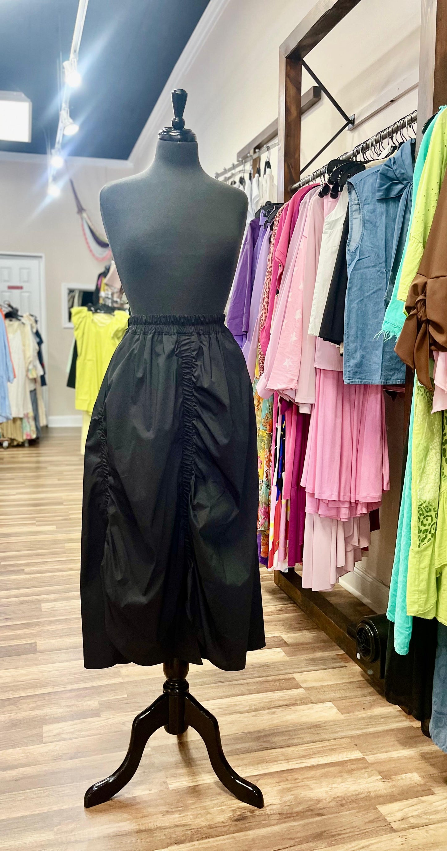 Ruched Midi Skirt