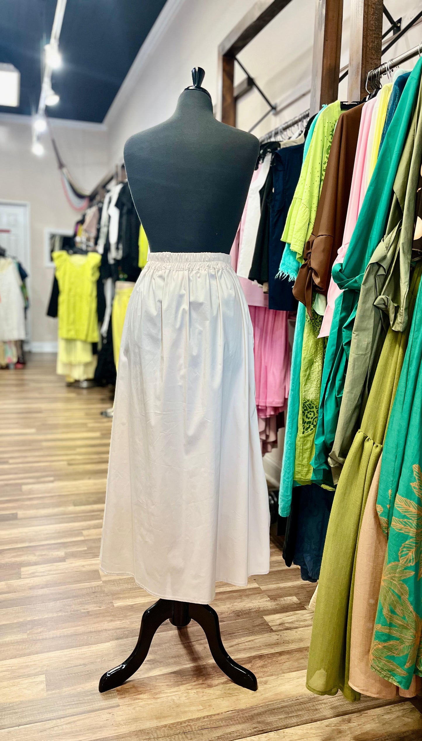 Ruched Midi Skirt