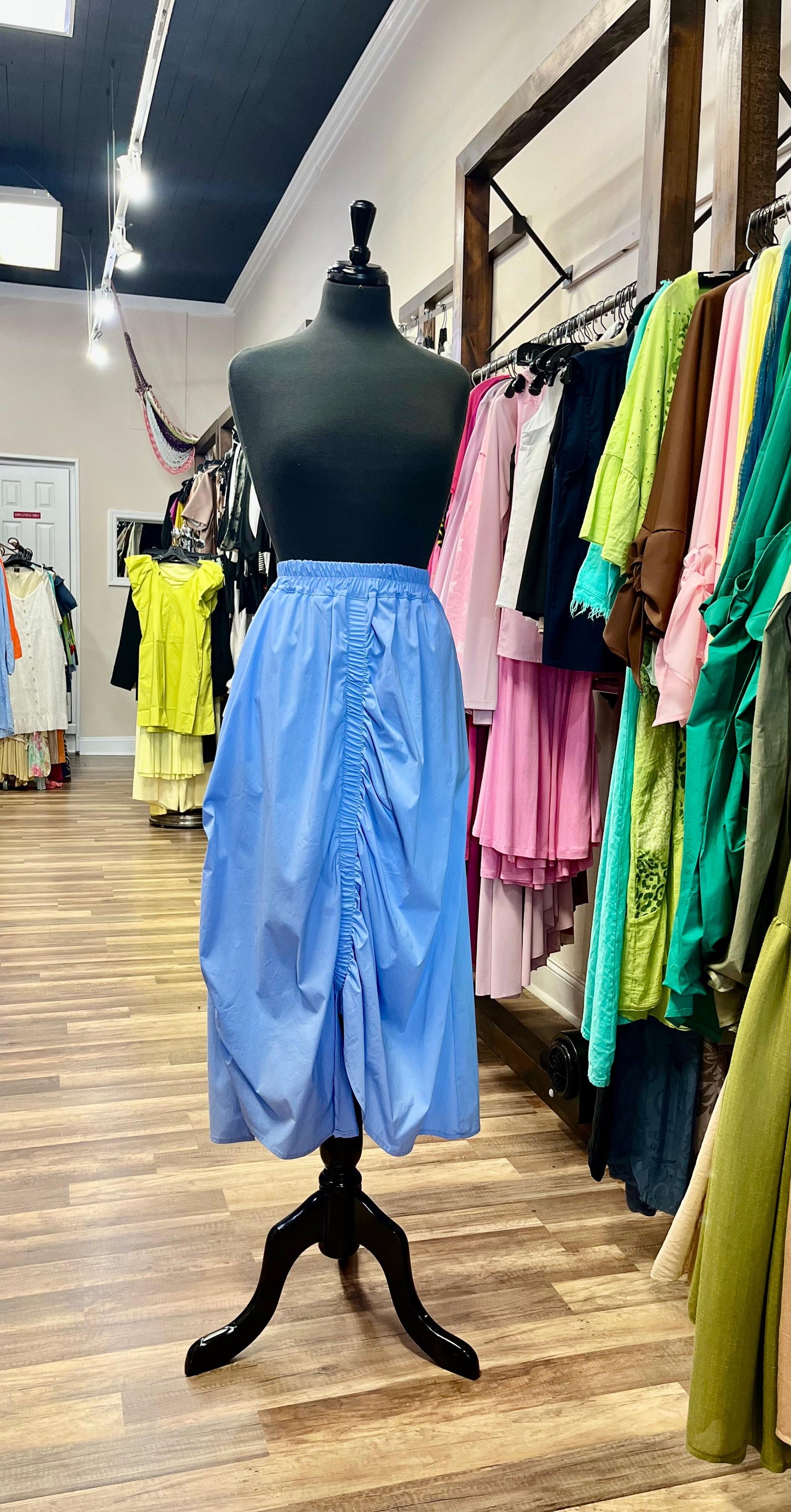 Ruched Midi Skirt