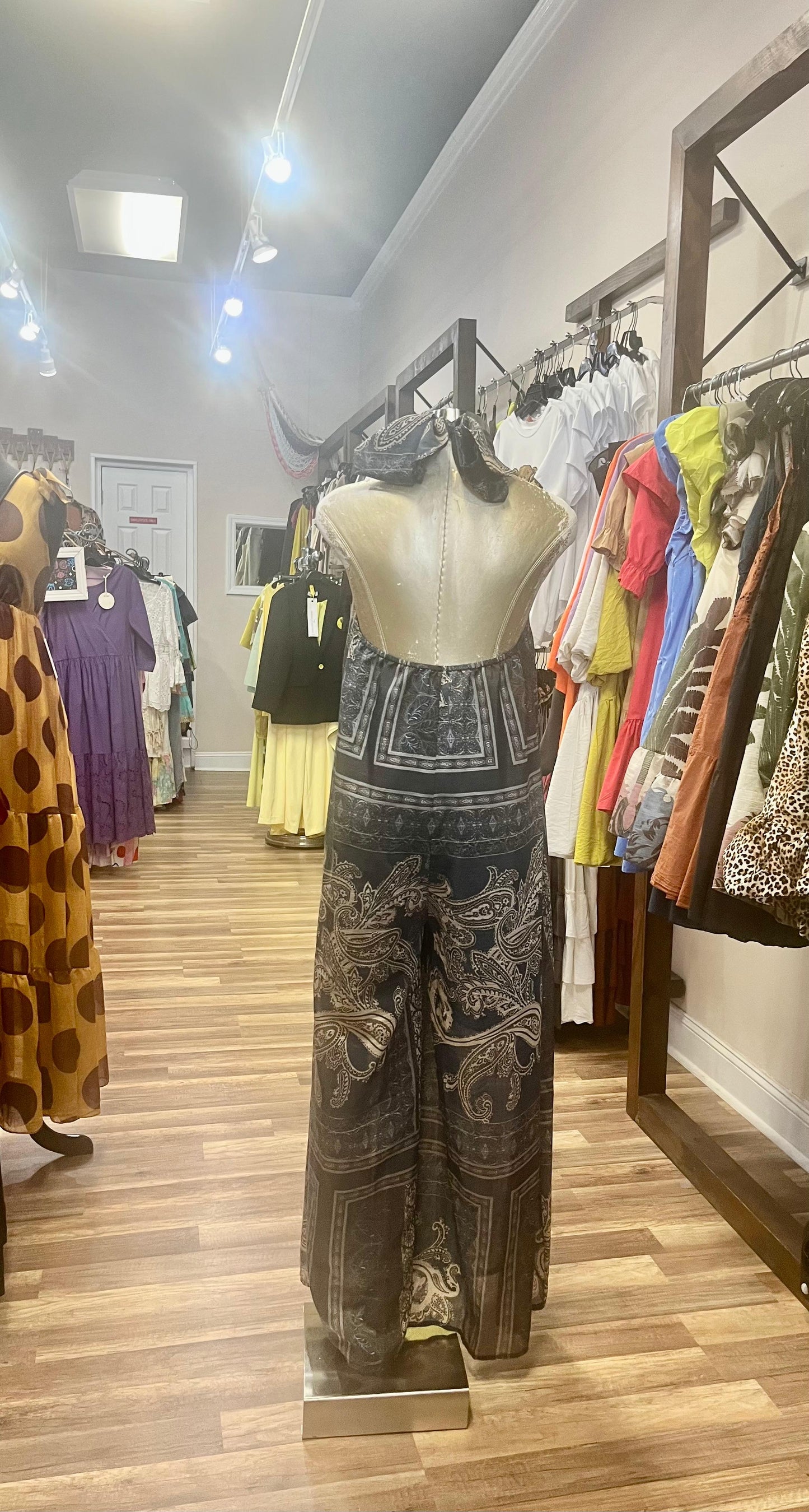 Bohemian Print Halter Jumpsuit