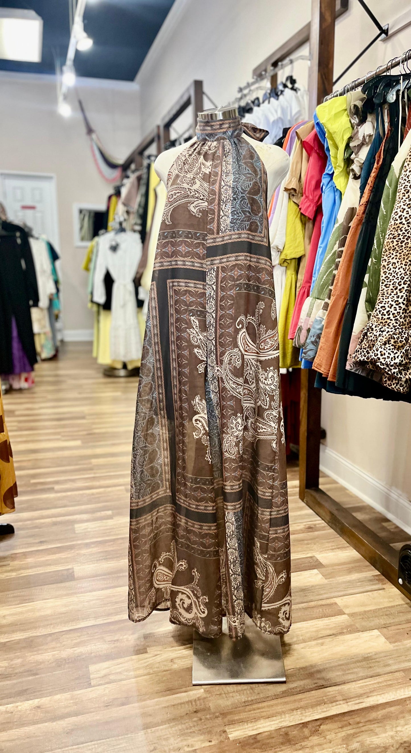 Bohemian Print Halter Jumpsuit