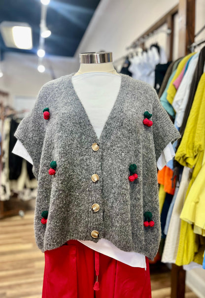 Cherry Knit Cardigan