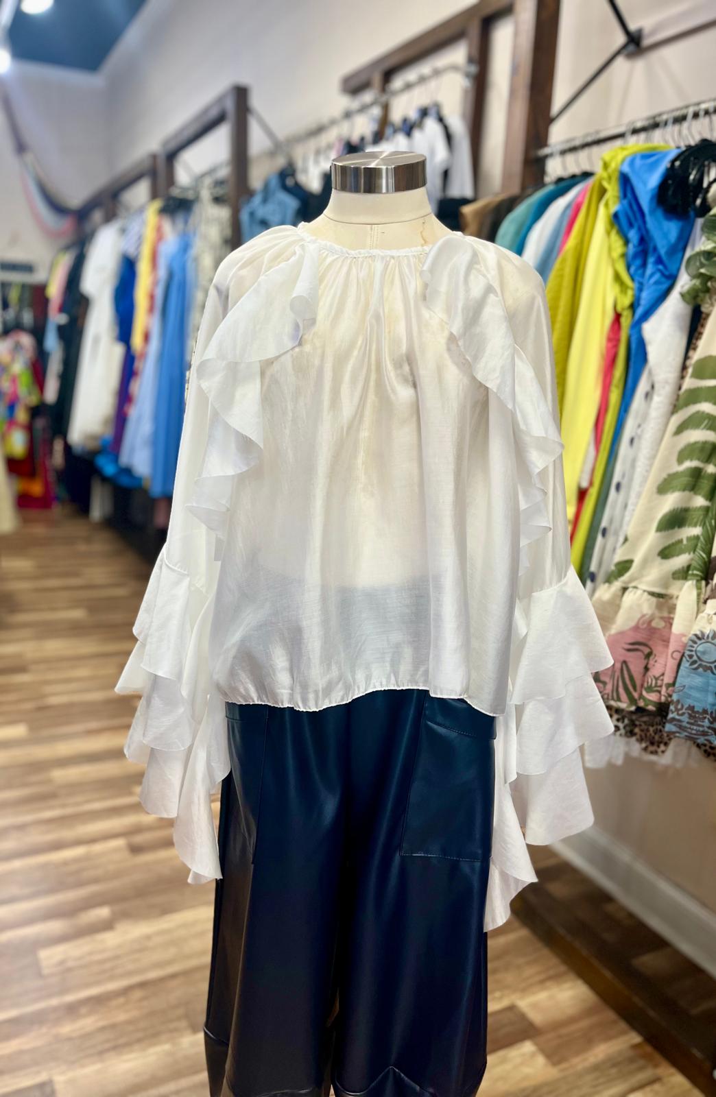 Boho Ruffle Blouse