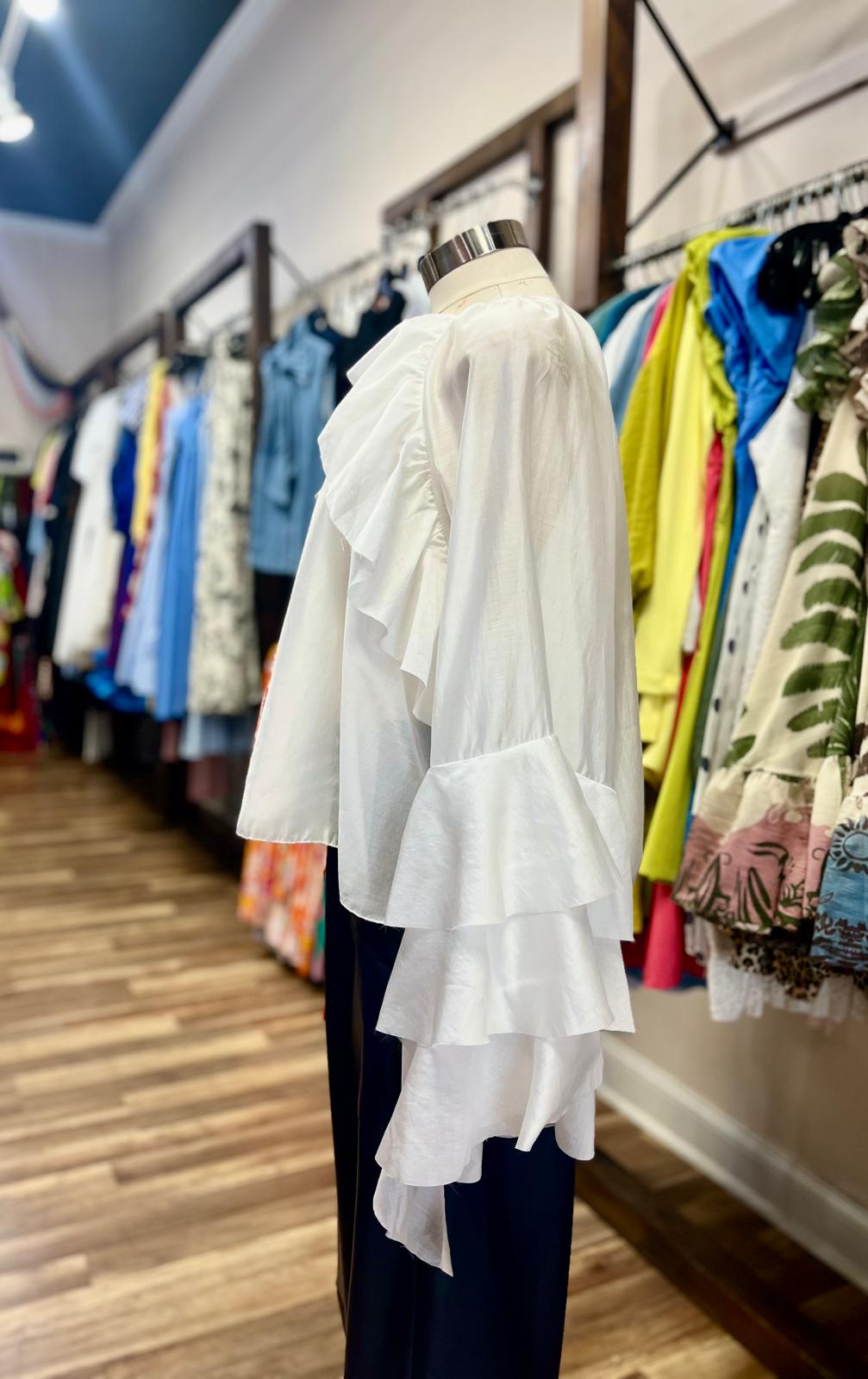 Boho Ruffle Blouse