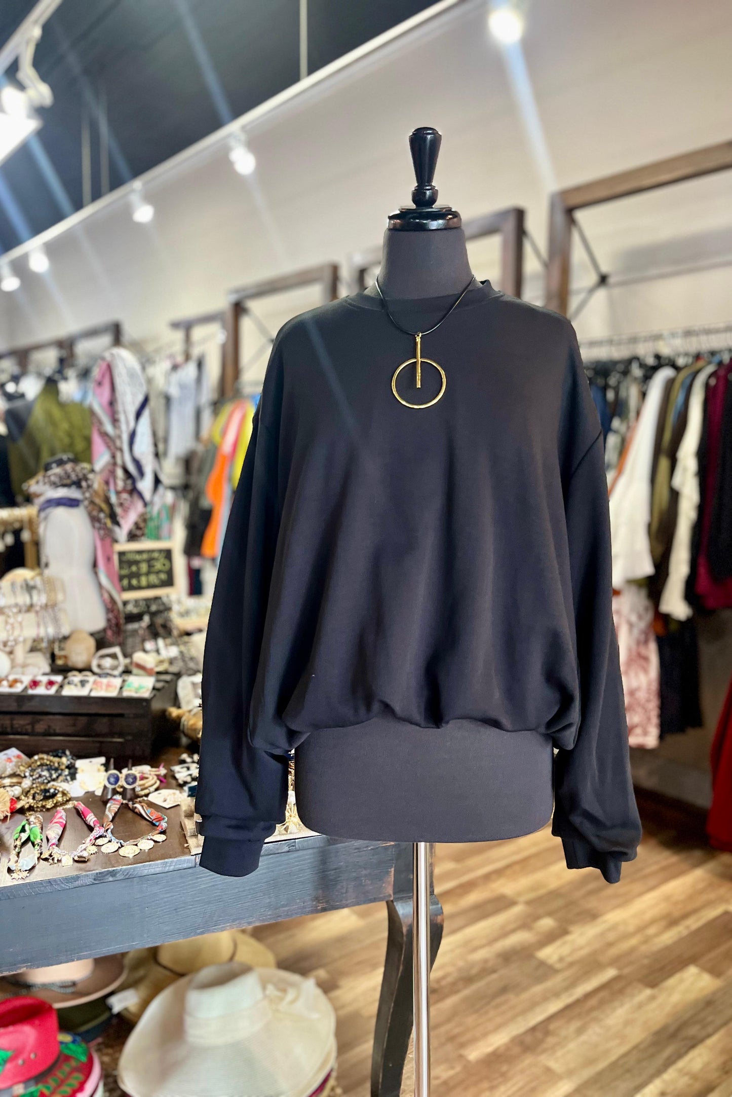 Balloon Hem Sweater