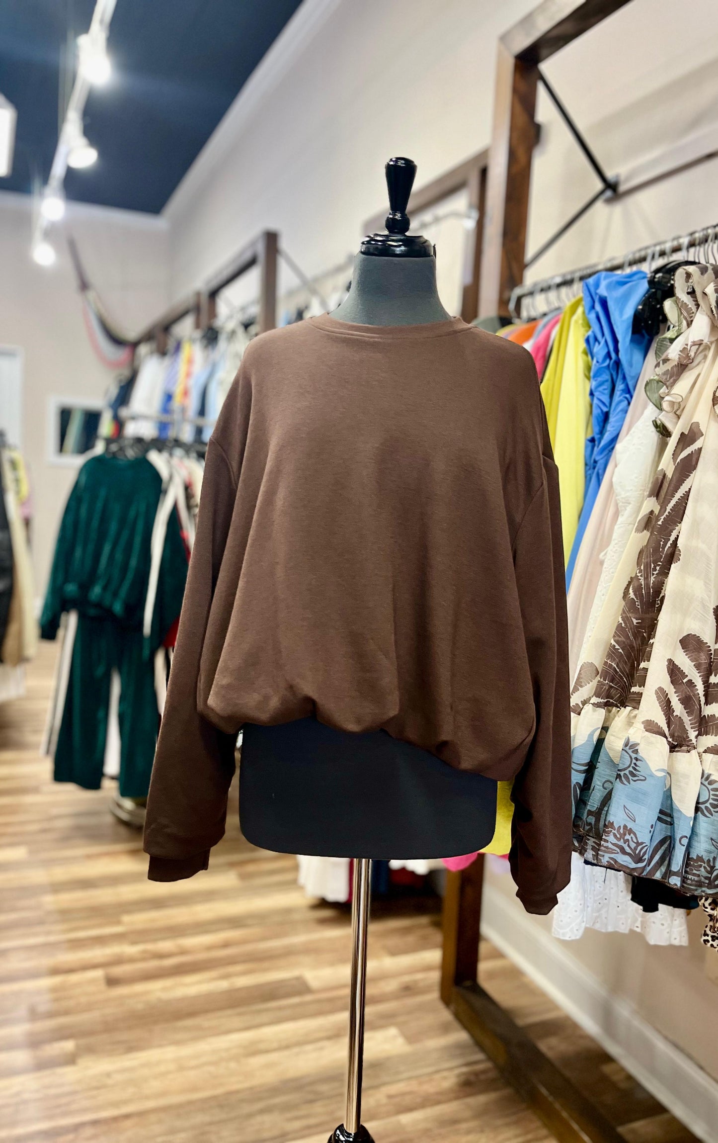 Balloon Hem Sweater