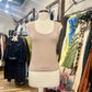 Sleeveless Scoop Neck Fitted Top