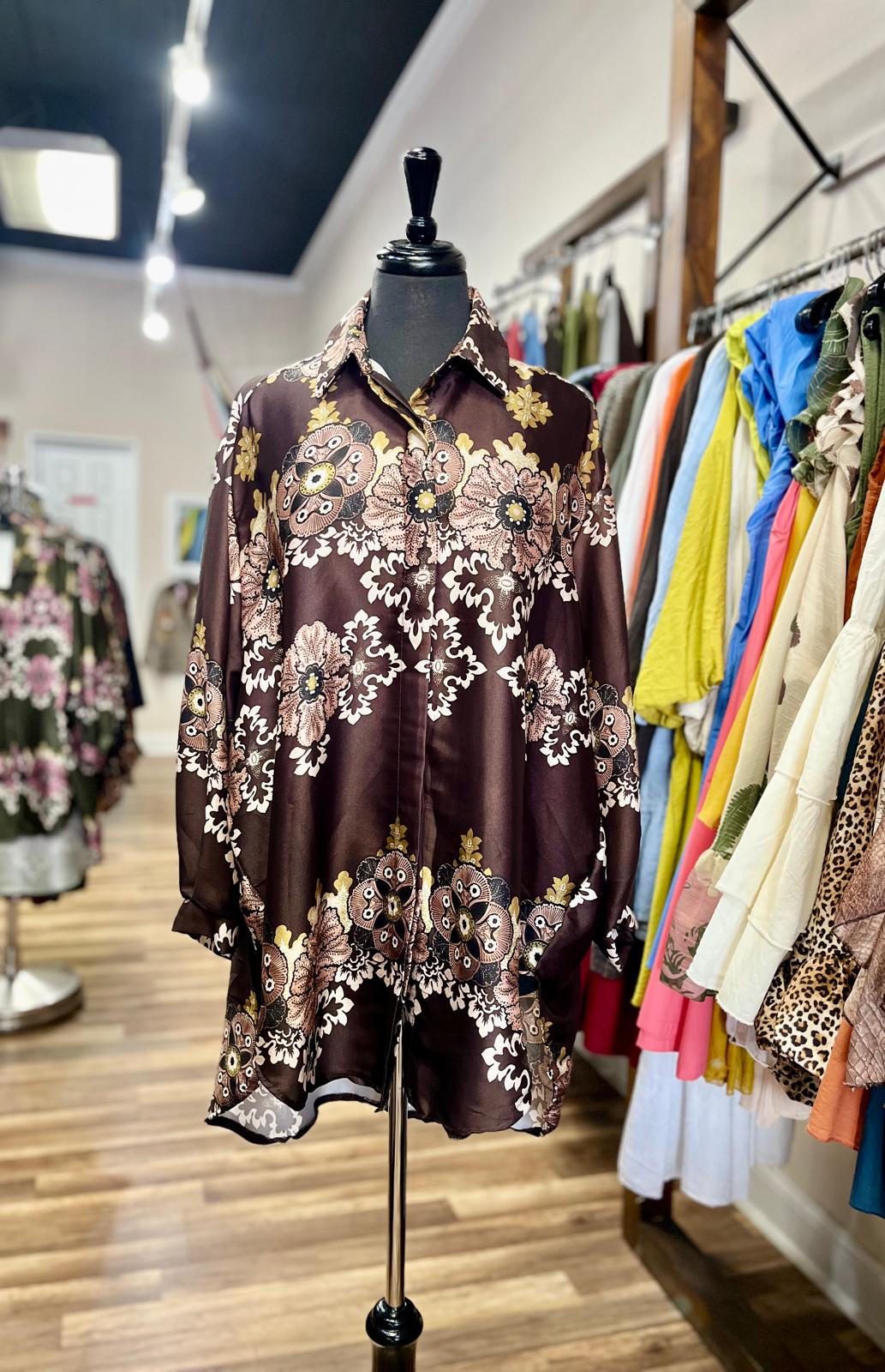 Baroque Floral Print Shirt