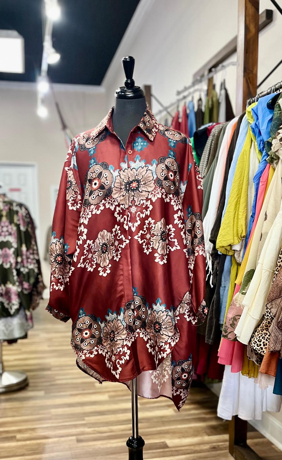 Baroque Floral Print Shirt