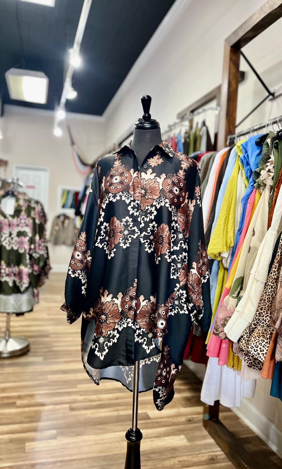 Baroque Floral Print Shirt