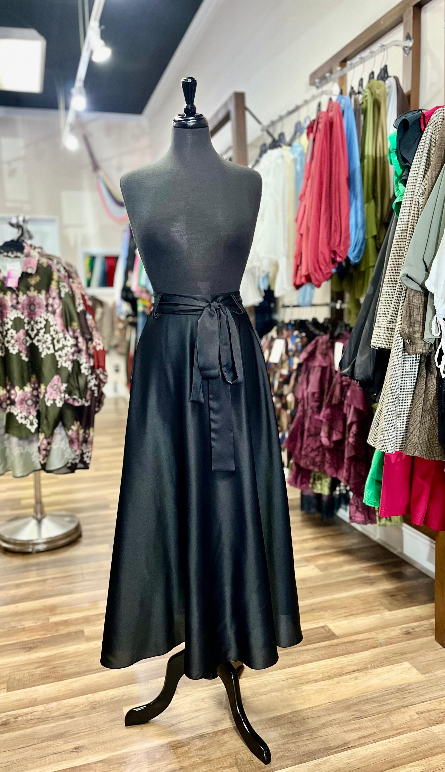 Flowy Satin Maxi Skirt