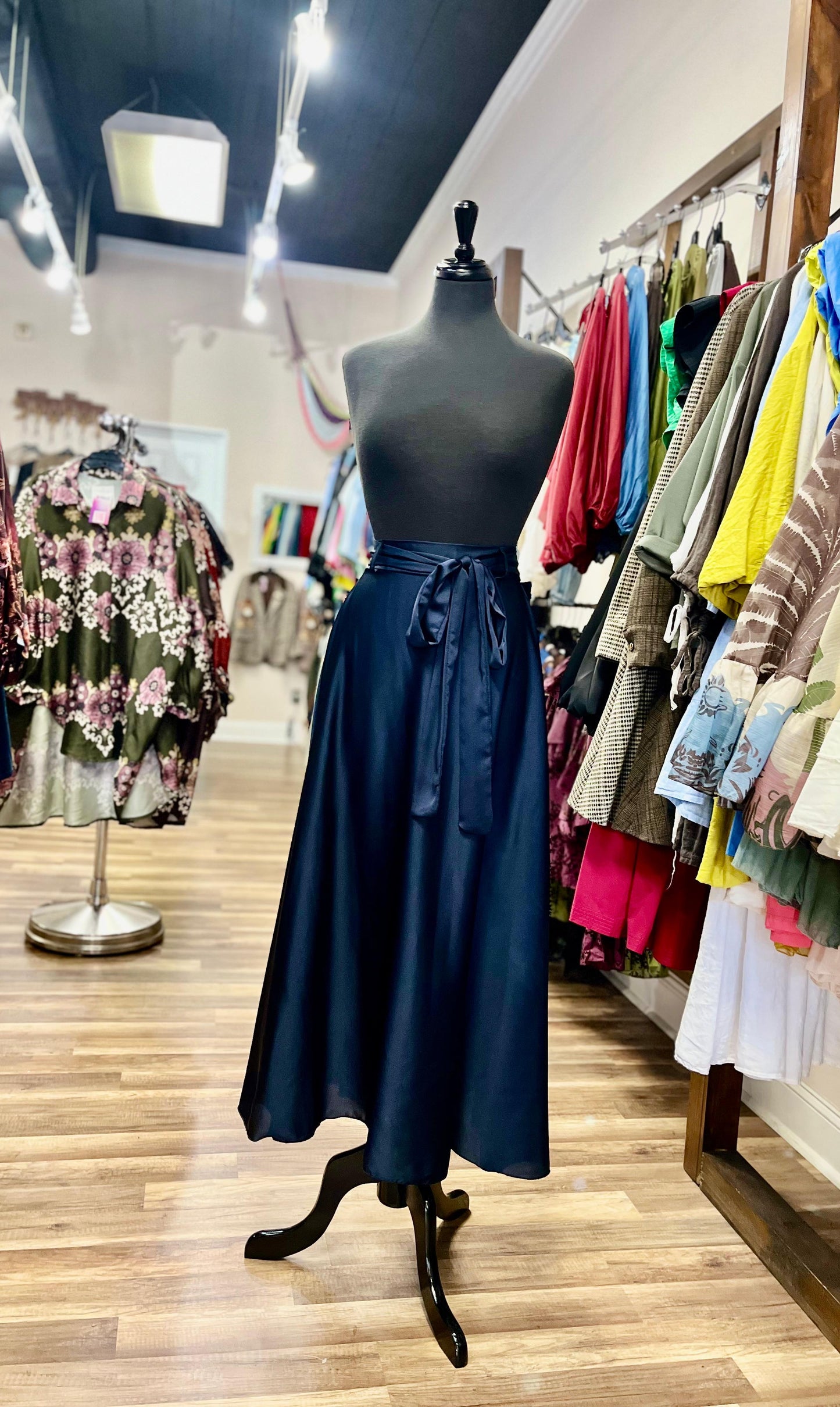 Flowy Satin Maxi Skirt