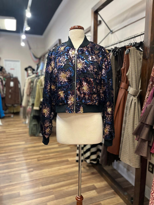 Sequin Bomber Jacket
