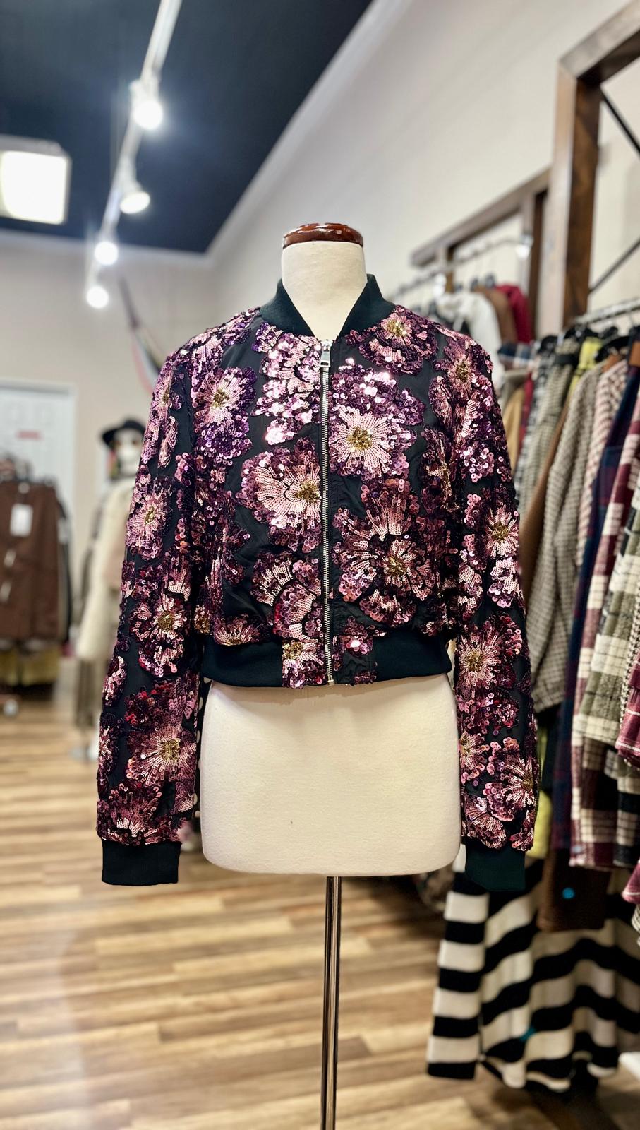 Sequin Bomber Jacket